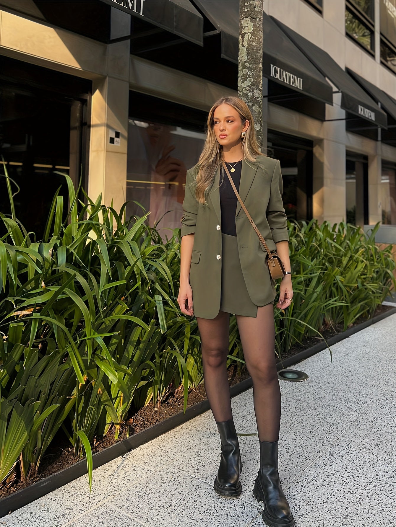 Women’s Green Blazer Suit Set